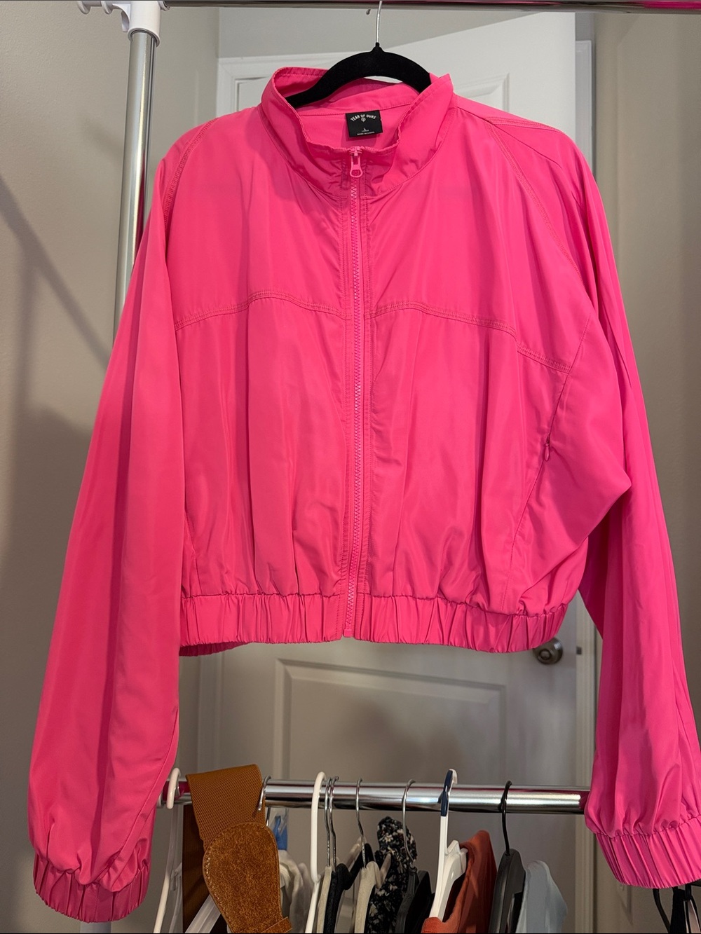 Year of Ours Hot Pink Bomber Jacket